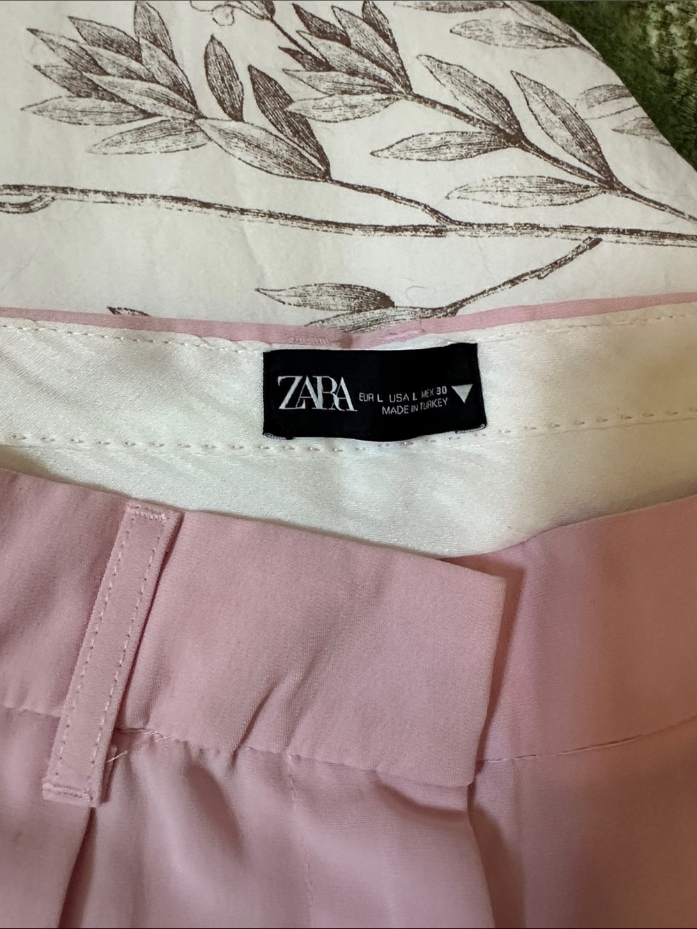 Zara Light Pink High-Rise Trousers